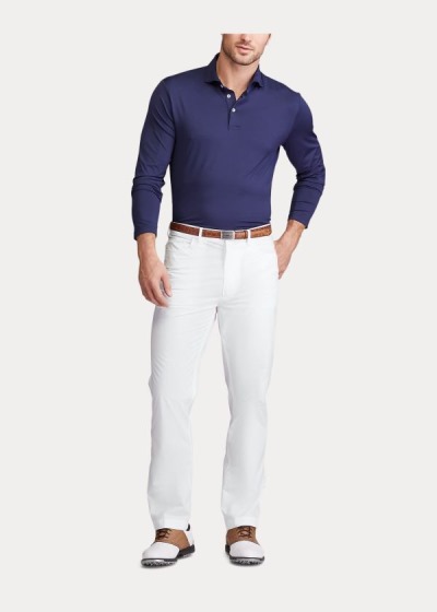 Pantalones Ralph Lauren Hombre Blancos - Slim Fit Stretch - QIAKP6724